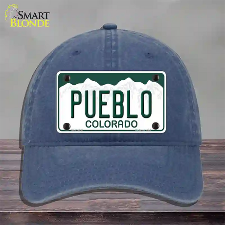 Pueblo Colorado Novelty License Plate Hat Unconstructed Cotton / Navy