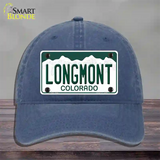 Longmont Colorado Novelty License Plate Hat Unconstructed Cotton / Navy