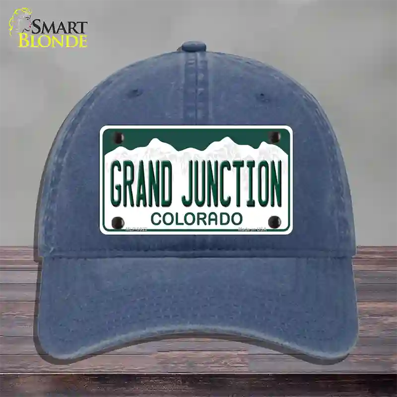 Grand Junction Colorado Novelty License Plate Hat Unconstructed Cotton / Navy