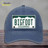 Bigfoot Colorado Novelty License Plate Hat Unconstructed Cotton / Navy