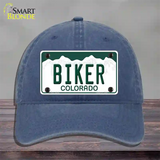 Biker Colorado Novelty License Plate Hat Unconstructed Cotton / Navy