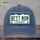 Best Mom Colorado Novelty License Plate Hat Unconstructed Cotton / Navy