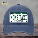 Moms Taxi Colorado Novelty License Plate Hat Unconstructed Cotton / Navy