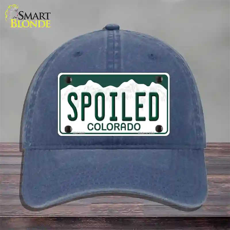 Spoiled Colorado Novelty License Plate Hat Unconstructed Cotton / Navy