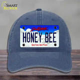 Honey Bee South Dakota Novelty License Plate Hat Unconstructed Cotton / Navy