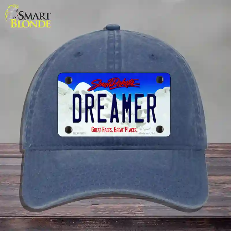 Dreamer South Dakota Novelty License Plate Hat Unconstructed Cotton / Navy