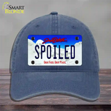 Spoiled South Dakota Novelty License Plate Hat Unconstructed Cotton / Navy