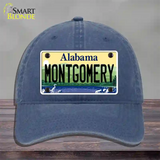 Montgomery Alabama Novelty License Plate Hat Unconstructed Cotton / Navy