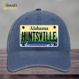 Huntsville Alabama Novelty License Plate Hat Unconstructed Cotton / Navy