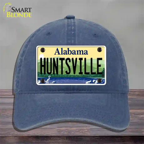 Huntsville Alabama Novelty License Plate Hat Unconstructed Cotton / Navy