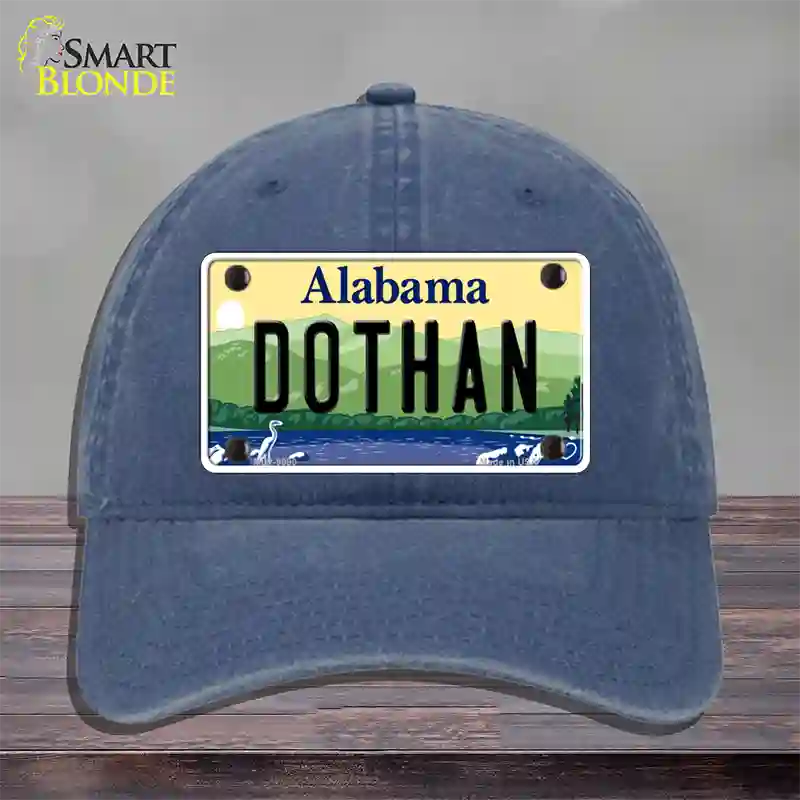 Dothan Alabama Novelty License Plate Hat Unconstructed Cotton / Navy