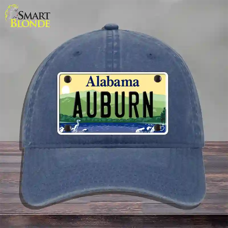 Auburn Alabama Novelty License Plate Hat Unconstructed Cotton / Navy