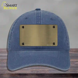 Gold Metallic Solid Novelty License Plate Hat Unconstructed Cotton / Navy