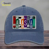 Alaska License Plate Art Novelty License Plate Hat Unconstructed Cotton / Navy