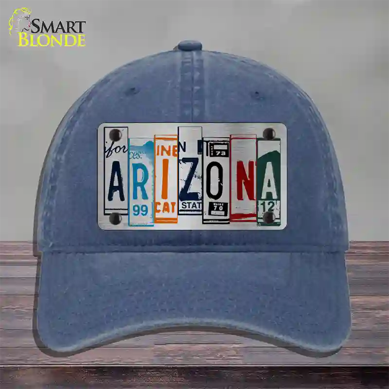 Arizona License Plate Art Novelty License Plate Hat Unconstructed Cotton / Navy