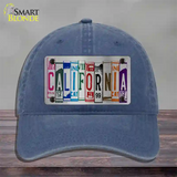 California License Plate Art Novelty License Plate Hat Unconstructed Cotton / Navy