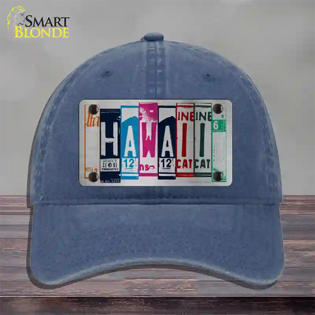 Hawaii License Plate Art Novelty License Plate Hat Unconstructed Cotton / Navy