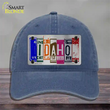 Idaho License Plate Art Novelty License Plate Hat Unconstructed Cotton / Navy