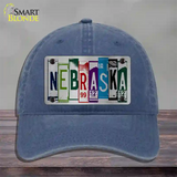 Nebraska License Plate Art Novelty License Plate Hat Unconstructed Cotton / Navy