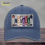 Nevada License Plate Art Novelty License Plate Hat Unconstructed Cotton / Navy