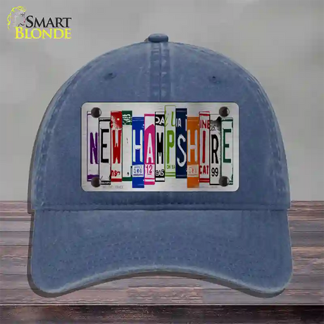 New Hampshire License Plate Art Novelty License Plate Hat Unconstructed Cotton / Navy