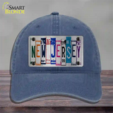 New Jersey License Plate Art Novelty License Plate Hat Unconstructed Cotton / Navy