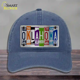 Oklahoma License Plate Art Novelty License Plate Hat Unconstructed Cotton / Navy