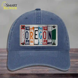 Oregon License Plate Art Novelty License Plate Hat Unconstructed Cotton / Navy