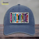 South Dakota License Plate Art Novelty License Plate Hat Unconstructed Cotton / Navy