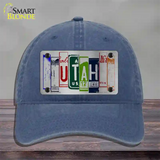 Utah License Plate Art Novelty License Plate Hat Unconstructed Cotton / Navy