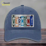 Vermont License Plate Art Novelty License Plate Hat Unconstructed Cotton / Navy