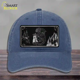 Wizards And Dragons Black Brushed Chrome Novelty License Plate Hat Unconstructed Cotton / Navy