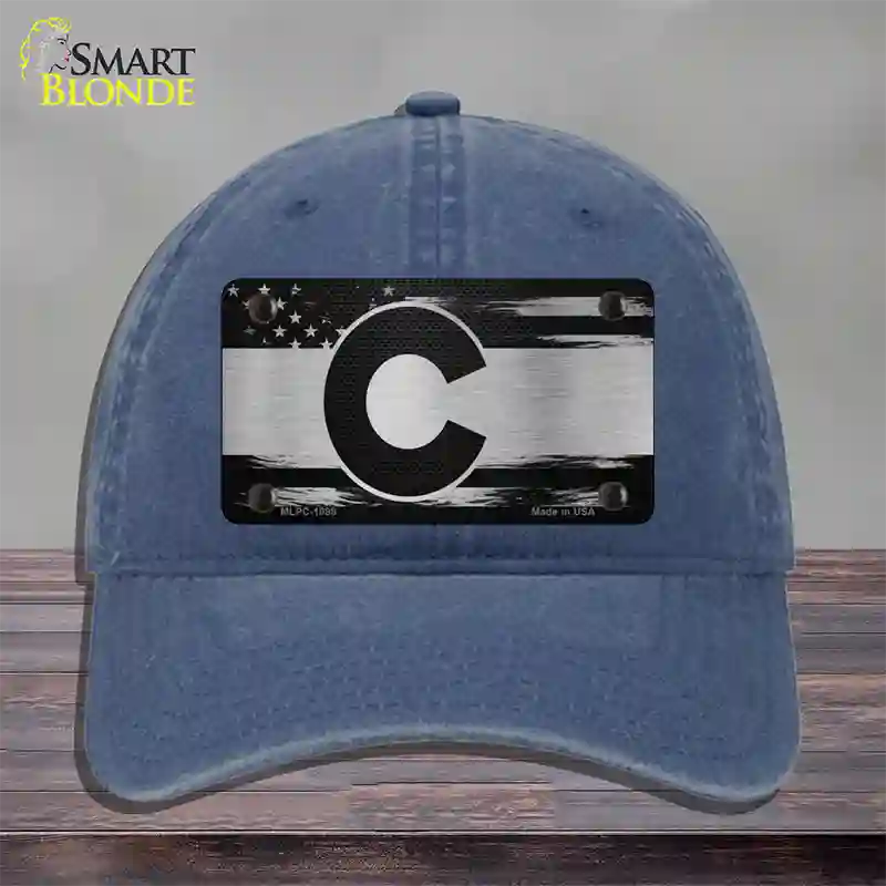 Colorado Carbon Fiber Novelty License Plate Hat Unconstructed Cotton / Navy