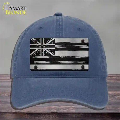 Hawaii Carbon Fiber Novelty License Plate Hat Unconstructed Cotton / Navy