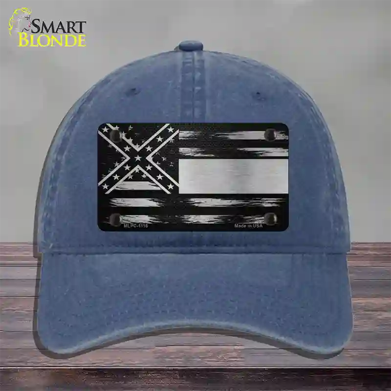 Mississippi Carbon Fiber Novelty License Plate Hat Unconstructed Cotton / Navy