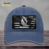 Oklahoma Carbon Fiber Novelty License Plate Hat Unconstructed Cotton / Navy