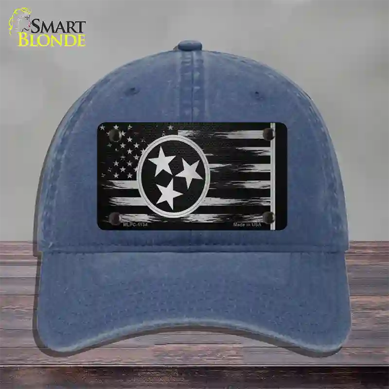 Tennessee Carbon Fiber Novelty License Plate Hat Unconstructed Cotton / Navy