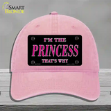 Princess Thats Why Novelty License Plate Hat Unconstructed Cotton / Pink