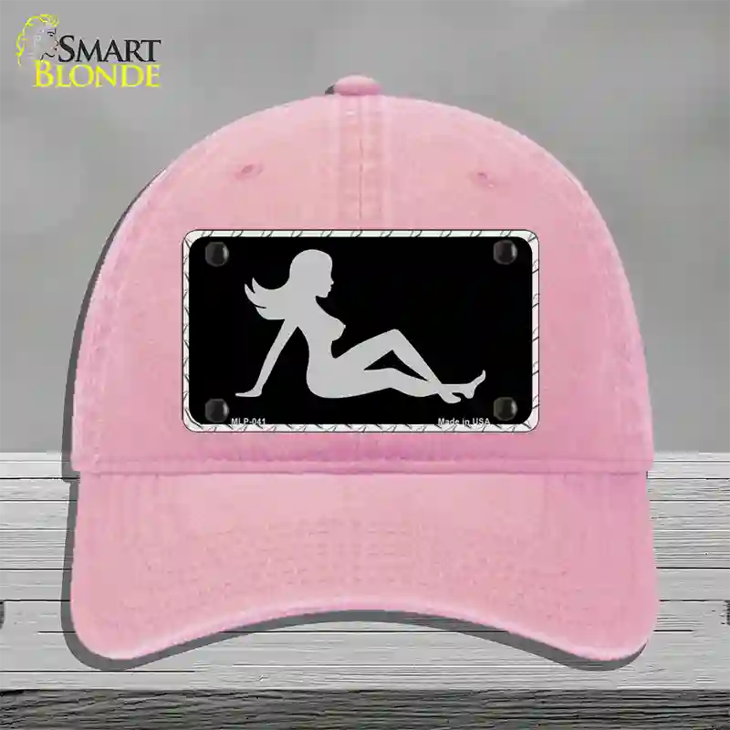 Mud Flap Girl Sillouette Novelty License Plate Hat Unconstructed Cotton / Pink