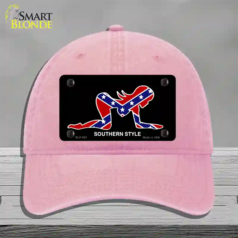 Southern Style Sexy Novelty License Plate Hat Unconstructed Cotton / Pink