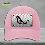 No Fear Eyes Diamond Novelty License Plate Hat Unconstructed Cotton / Pink