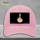 Middle Finger Novelty License Plate Hat Unconstructed Cotton / Pink