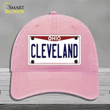 Cleveland Ohio Novelty License Plate Hat Unconstructed Cotton / Pink