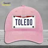 Toledo Ohio Novelty License Plate Hat Unconstructed Cotton / Pink