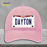 Dayton Ohio Novelty License Plate Hat Unconstructed Cotton / Pink