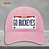 Go Buckeyes Ohio Novelty License Plate Hat Unconstructed Cotton / Pink