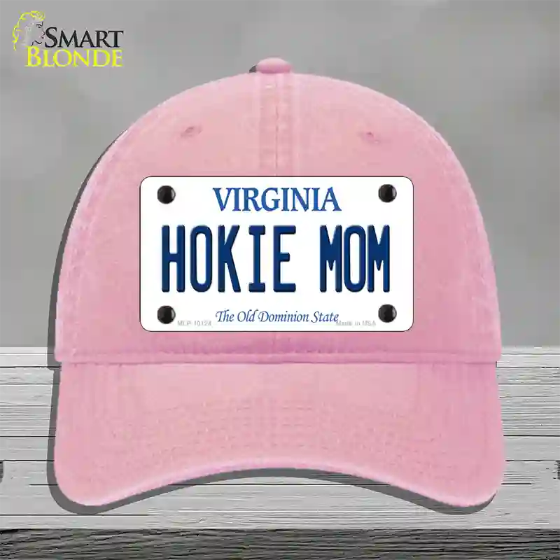 Hokie Mom Virginia Novelty License Plate Hat Unconstructed Cotton / Pink