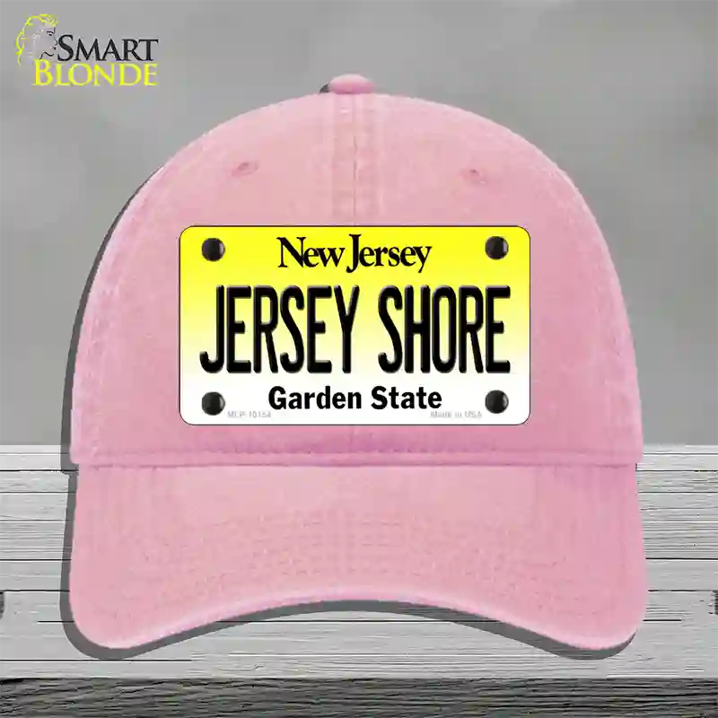 Jersey Shore New Jersey Novelty License Plate Hat Unconstructed Cotton / Pink