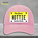 Hottie New Jersey Novelty License Plate Hat Unconstructed Cotton / Pink