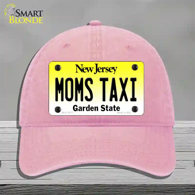 Moms Taxi New Jersey Novelty License Plate Hat Unconstructed Cotton / Pink